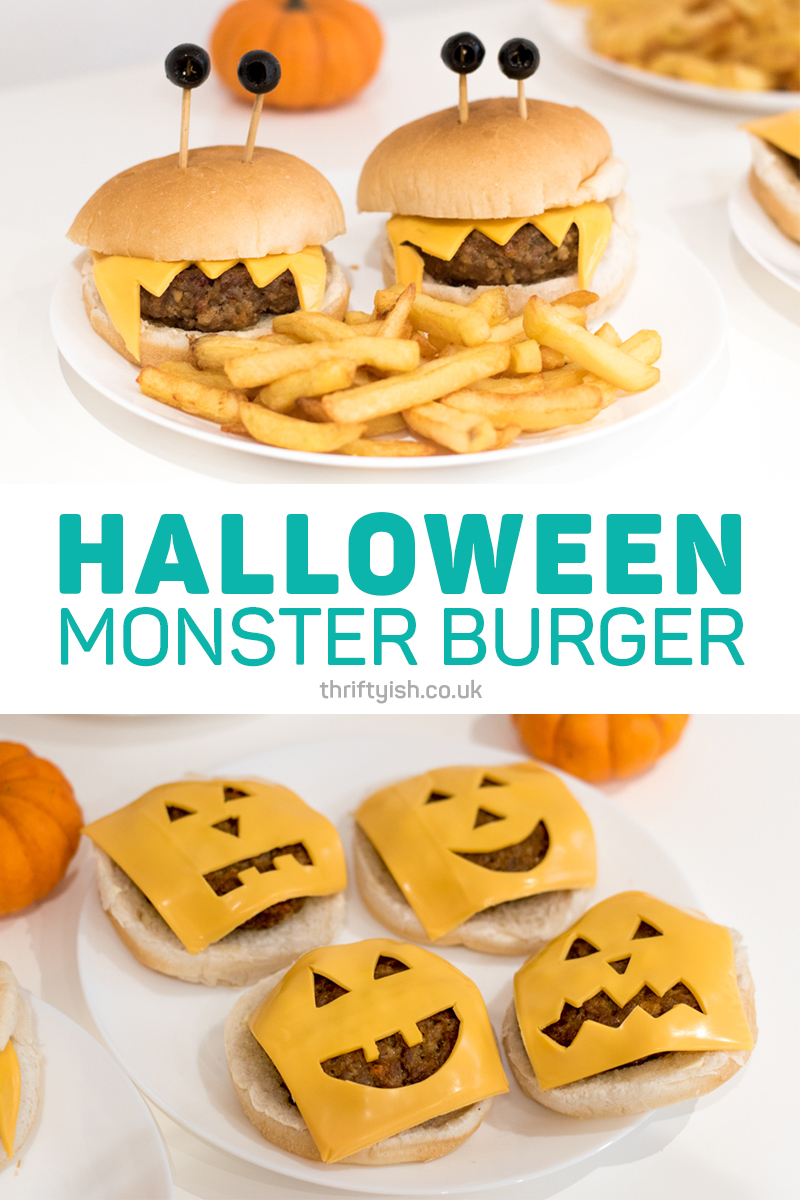The kids will love these fun halloween burger monsters, and they are quick and simple to put together for a delicious halloween lunch.